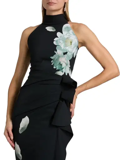 Chiara Boni La Petite Robe Women's Gudrum Floral Trumpet Gown | Thumbnail 6 Chiara Boni La Petite Robe Women's Gudrum Floral Trumpet Gown | Thumbnail 6
