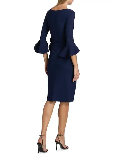 Chiara Boni La Petite Robe Women's Triana Mock Wrap Cocktail Dress - Blue Notte | Thumbnail 5 Chiara Boni La Petite Robe Women's Triana Mock Wrap Cocktail Dress - Blue Notte | Thumbnail 5