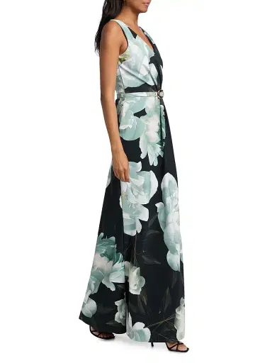 Chiara Boni La Petite Robe Women's Heiha Floral Belted A-Line Gown - Cher White | Thumbnail 2 Chiara Boni La Petite Robe Women's Heiha Floral Belted A-Line Gown - Cher White | Thumbnail 2
