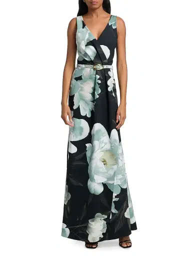 Chiara Boni La Petite Robe Women's Heiha Floral Belted A-Line Gown - Cher White | Thumbnail 3 Chiara Boni La Petite Robe Women's Heiha Floral Belted A-Line Gown - Cher White | Thumbnail 3