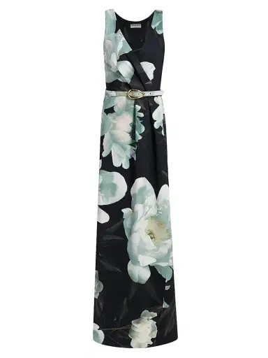 Chiara Boni La Petite Robe Women's Heiha Floral Belted A-Line Gown - Cher White | Thumbnail 1 Chiara Boni La Petite Robe Women's Heiha Floral Belted A-Line Gown - Cher White | Thumbnail 1