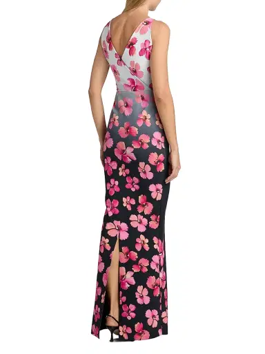 Chiara Boni La Petite Robe Women's Iwoo Floral Sleeveless Column Gown | Thumbnail 5 Chiara Boni La Petite Robe Women's Iwoo Floral Sleeveless Column Gown | Thumbnail 5