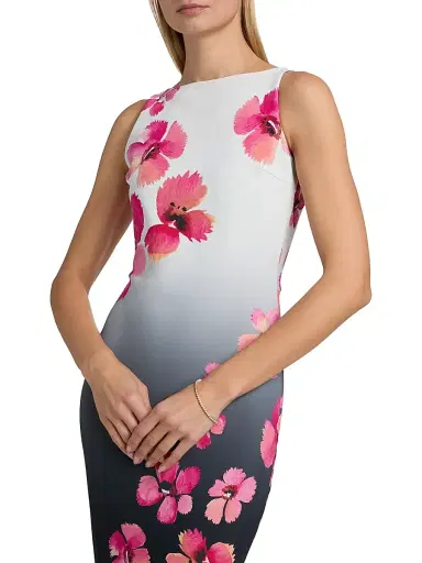 Chiara Boni La Petite Robe Women's Iwoo Floral Sleeveless Column Gown | Thumbnail 6 Chiara Boni La Petite Robe Women's Iwoo Floral Sleeveless Column Gown | Thumbnail 6