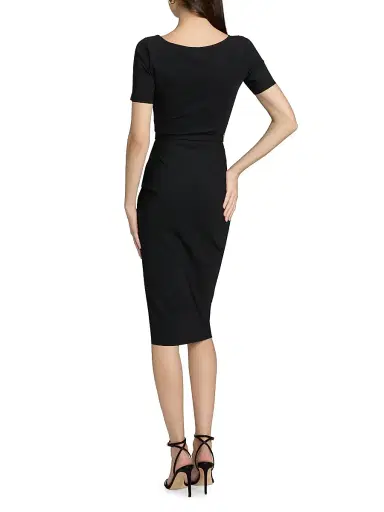 Chiara Boni La Petite Robe Women's Bahir Square Neck Belted Midi-Dress | Thumbnail 5 Chiara Boni La Petite Robe Women's Bahir Square Neck Belted Midi-Dress | Thumbnail 5