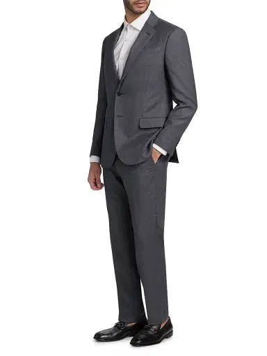 Emporio Armani Men's Virgin Wool Suit - Blue Graphite - Size 40 | Thumbnail 4 Emporio Armani Men's Virgin Wool Suit - Blue Graphite - Size 40 | Thumbnail 4