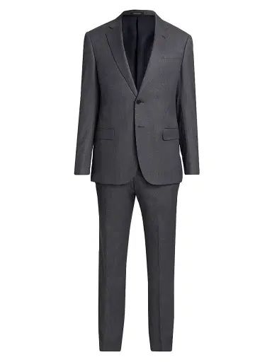 Emporio Armani Men's Virgin Wool Suit - Blue Graphite - Size 40 | Thumbnail 1 Emporio Armani Men's Virgin Wool Suit - Blue Graphite - Size 40 | Thumbnail 1
