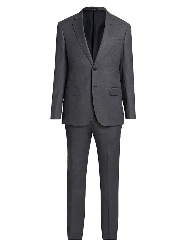 Men's Virgin Wool Suit - Blue Graphite Men's Virgin Wool Suit - Blue Graphite