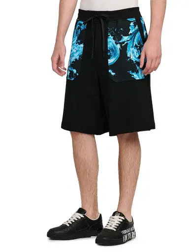 Versace Jeans Couture Men's Cotton Gym Shorts - Black - Size Small | Thumbnail 4 Versace Jeans Couture Men's Cotton Gym Shorts - Black - Size Small | Thumbnail 4