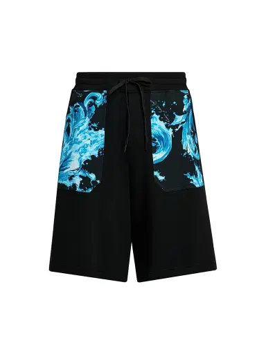 Versace Jeans Couture Men's Cotton Gym Shorts - Black - Size Small | Thumbnail 1 Versace Jeans Couture Men's Cotton Gym Shorts - Black - Size Small | Thumbnail 1