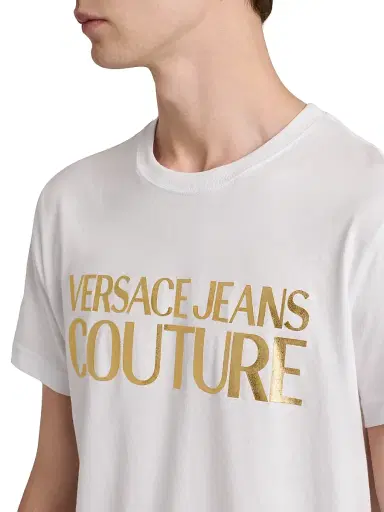 Versace Jeans Couture Men's Logo Stretch-Cotton Crewneck T-Shirt | Thumbnail 6 Versace Jeans Couture Men's Logo Stretch-Cotton Crewneck T-Shirt | Thumbnail 6