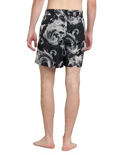 Versace Jeans Couture Men's Filigree Drawstring Shorts - Black Gold - Size 38 | Thumbnail 4 Versace Jeans Couture Men's Filigree Drawstring Shorts - Black Gold - Size 38 | Thumbnail 4