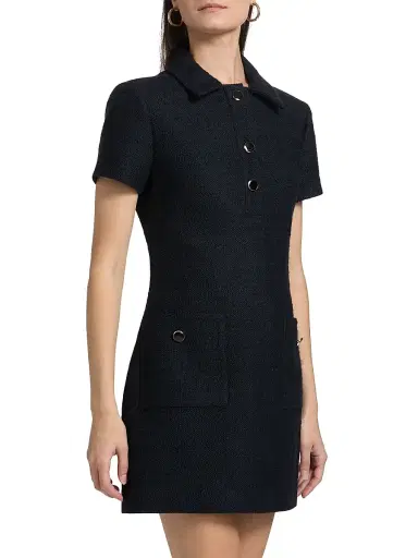A.L.C. Women's Marcie Bouclé Minidress - Deep Navy | Thumbnail 4 A.L.C. Women's Marcie Bouclé Minidress - Deep Navy | Thumbnail 4