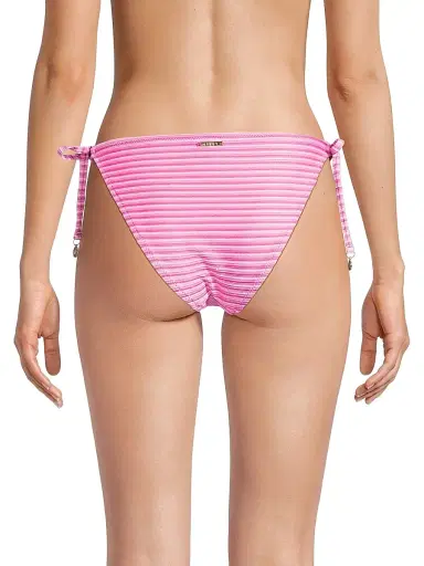 Milly Women's Stripe String Bikini Bottom - Pink Multi - Size Large | Thumbnail 5 Milly Women's Stripe String Bikini Bottom - Pink Multi - Size Large | Thumbnail 5
