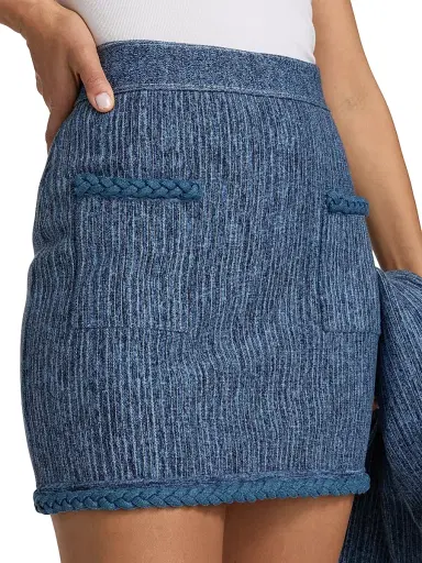 Milly Women's Soleil Pinstriped Knit Miniskirt | Thumbnail 6 Milly Women's Soleil Pinstriped Knit Miniskirt | Thumbnail 6