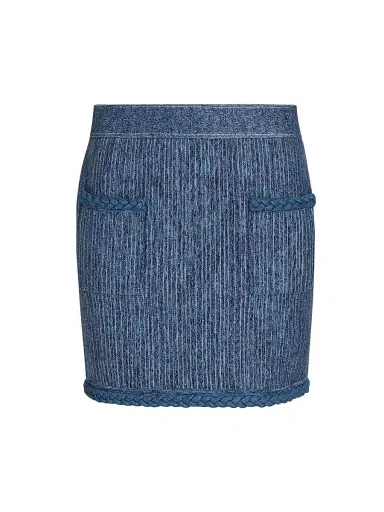 Milly Women's Soleil Pinstriped Knit Miniskirt | Thumbnail 1 Milly Women's Soleil Pinstriped Knit Miniskirt | Thumbnail 1
