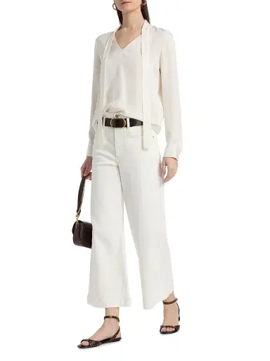 Frame Women's The Seamed Wide Trousers - Au Natural Clean | Thumbnail 2 Frame Women's The Seamed Wide Trousers - Au Natural Clean | Thumbnail 2