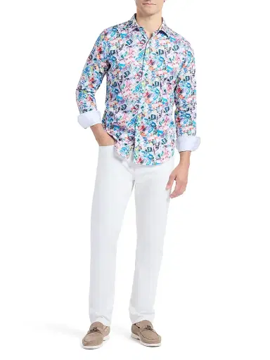 Robert Graham Men's Vacation Fund Stretch-Cotton Shirt | Thumbnail 2 Robert Graham Men's Vacation Fund Stretch-Cotton Shirt | Thumbnail 2