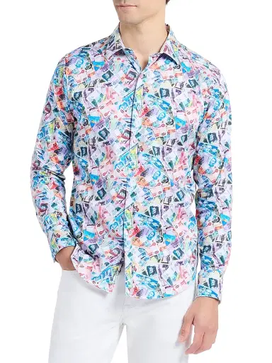 Robert Graham Men's Vacation Fund Stretch-Cotton Shirt | Thumbnail 3 Robert Graham Men's Vacation Fund Stretch-Cotton Shirt | Thumbnail 3