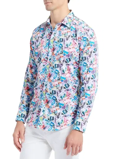 Robert Graham Men's Vacation Fund Stretch-Cotton Shirt | Thumbnail 4 Robert Graham Men's Vacation Fund Stretch-Cotton Shirt | Thumbnail 4