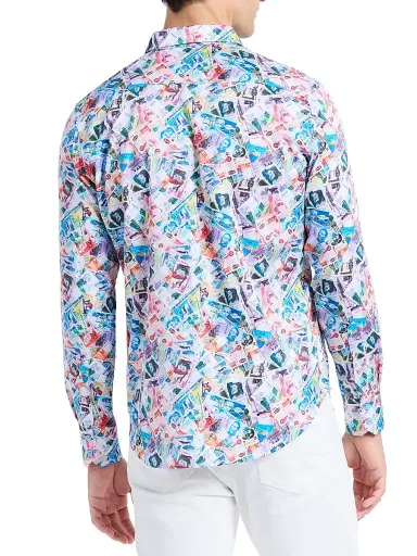 Robert Graham Men's Vacation Fund Stretch-Cotton Shirt | Thumbnail 5 Robert Graham Men's Vacation Fund Stretch-Cotton Shirt | Thumbnail 5