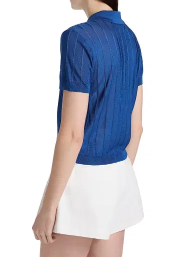 Frame Women's The Ribbed Polo Shirt | Thumbnail 5 Frame Women's The Ribbed Polo Shirt | Thumbnail 5