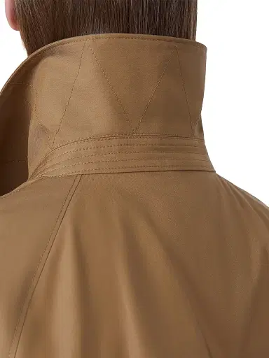 Max Mara Women's Short Water Repellent Twill Trench Coat - Brown - Size 14 | Thumbnail 4 Max Mara Women's Short Water Repellent Twill Trench Coat - Brown - Size 14 | Thumbnail 4