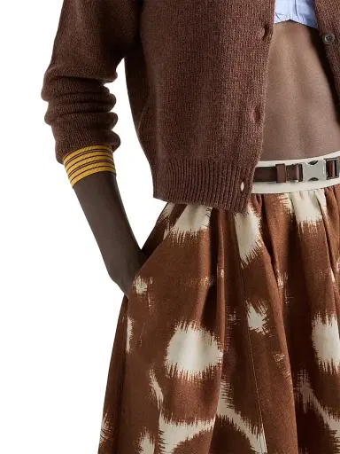 Prada Women's Printed Canvas Skirt | Thumbnail 5 Prada Women's Printed Canvas Skirt | Thumbnail 5