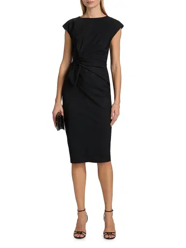 Chiara Boni La Petite Robe Women's Zulek Asymmetric Knee-Length Cocktail Dress | Thumbnail 3 Chiara Boni La Petite Robe Women's Zulek Asymmetric Knee-Length Cocktail Dress | Thumbnail 3
