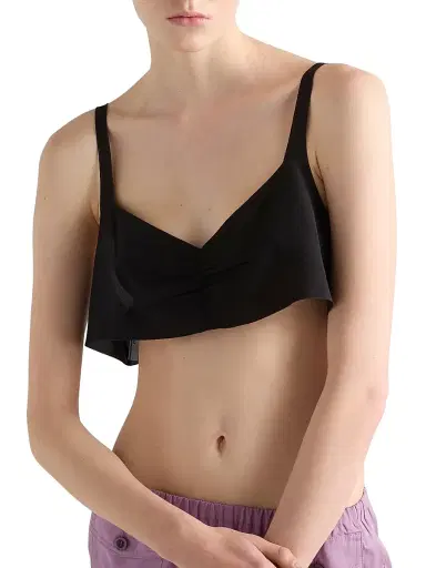 Prada Women's Crepe De Chine Top - Black - Size 00 | Thumbnail 2 Prada Women's Crepe De Chine Top - Black - Size 00 | Thumbnail 2