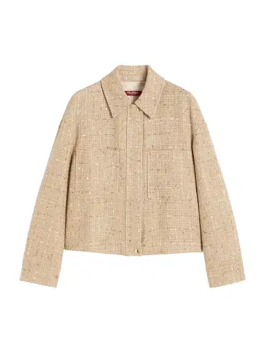 Max Mara Women's Sequinned Cotton Blend Boxy Jacket - Colonial | Thumbnail 1 Max Mara Women's Sequinned Cotton Blend Boxy Jacket - Colonial | Thumbnail 1