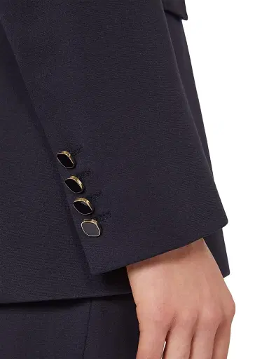Max Mara Women's Milano Knit Double Breasted Jersey Blazer - Navy - Size 14 | Thumbnail 5 Max Mara Women's Milano Knit Double Breasted Jersey Blazer - Navy - Size 14 | Thumbnail 5