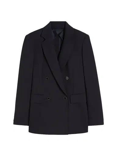 Max Mara Women's Milano Knit Double Breasted Jersey Blazer - Navy - Size 14 | Thumbnail 1 Max Mara Women's Milano Knit Double Breasted Jersey Blazer - Navy - Size 14 | Thumbnail 1