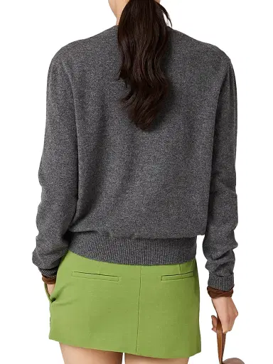 Miu Miu Women's Cashmere Sweater - Grey | Thumbnail 3 Miu Miu Women's Cashmere Sweater - Grey | Thumbnail 3