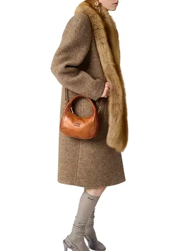Miu Miu Women's Wander Leather Top Handle Bag - Brown | Thumbnail 4 Miu Miu Women's Wander Leather Top Handle Bag - Brown | Thumbnail 4