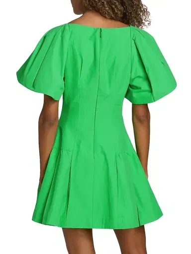 Simkhai Women's Hattie Cotton-Blend Fit & Flare Minidress - Parakeet | Thumbnail 5 Simkhai Women's Hattie Cotton-Blend Fit & Flare Minidress - Parakeet | Thumbnail 5