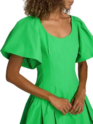Simkhai Women's Hattie Cotton-Blend Fit & Flare Minidress - Parakeet | Thumbnail 6 Simkhai Women's Hattie Cotton-Blend Fit & Flare Minidress - Parakeet | Thumbnail 6