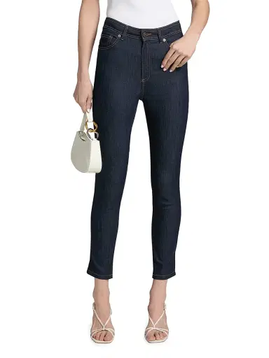 Cinq à Sept Women's Frankie Mid-Rise Crop Skinny Jeans - Indigo | Thumbnail 3 Cinq à Sept Women's Frankie Mid-Rise Crop Skinny Jeans - Indigo | Thumbnail 3