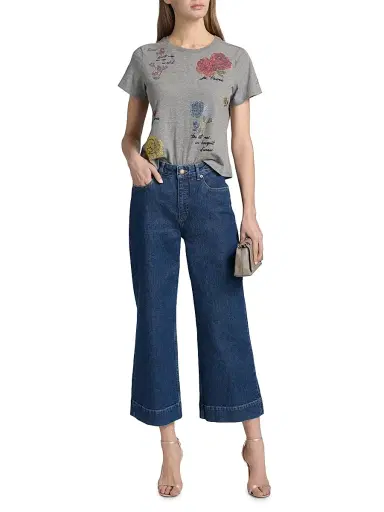 Cinq à Sept Women's Joey Mid-Rise Crop Jeans - Tide | Thumbnail 2 Cinq à Sept Women's Joey Mid-Rise Crop Jeans - Tide | Thumbnail 2