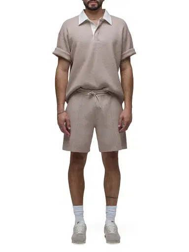Hudson Jeans Men's Contrast Collar Cotton-Blend Polo Shirt | Thumbnail 2 Hudson Jeans Men's Contrast Collar Cotton-Blend Polo Shirt | Thumbnail 2