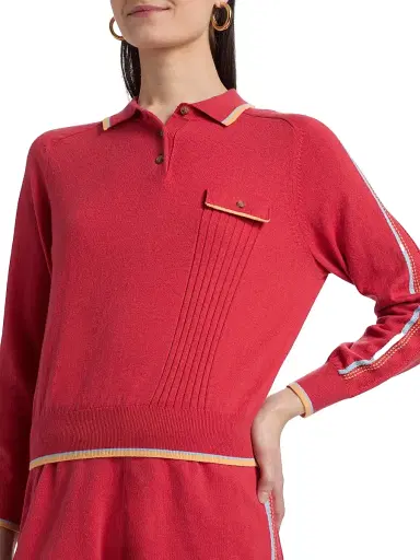 Guest In Residence Women's Relay Cashmere Polo Sweater | Thumbnail 6 Guest In Residence Women's Relay Cashmere Polo Sweater | Thumbnail 6