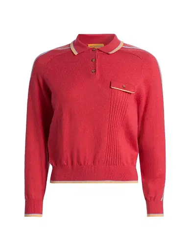 Guest In Residence Women's Relay Cashmere Polo Sweater | Thumbnail 1 Guest In Residence Women's Relay Cashmere Polo Sweater | Thumbnail 1