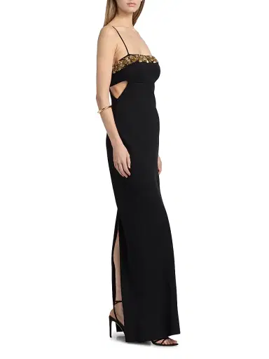 Ramy Brook Women's Helen Side Cut-Out Gown - Black | Thumbnail 4 Ramy Brook Women's Helen Side Cut-Out Gown - Black | Thumbnail 4