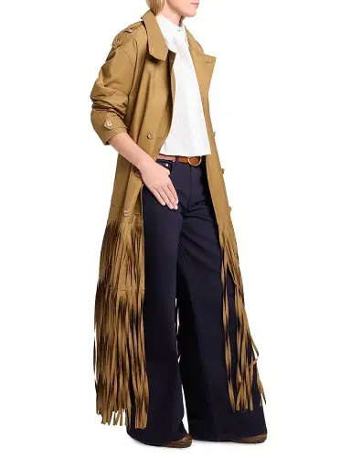 TWP Women's Fringe Benefit Trench Coat - British Khaki | Thumbnail 3 TWP Women's Fringe Benefit Trench Coat - British Khaki | Thumbnail 3