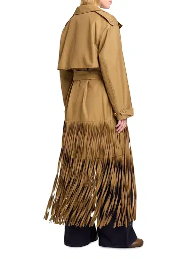 TWP Women's Fringe Benefit Trench Coat - British Khaki | Thumbnail 4 TWP Women's Fringe Benefit Trench Coat - British Khaki | Thumbnail 4