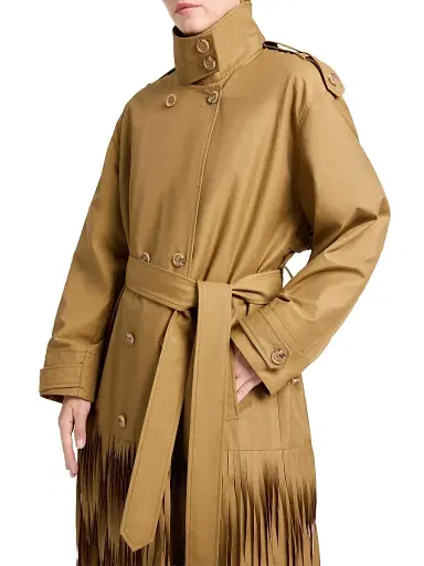 TWP Women's Fringe Benefit Trench Coat - British Khaki | Thumbnail 5 TWP Women's Fringe Benefit Trench Coat - British Khaki | Thumbnail 5