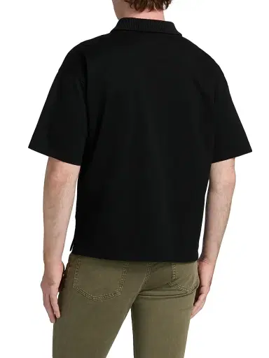 Frame Men's Knit Quarter-Zip Polo Shirt - Black - Size XL | Thumbnail 5 Frame Men's Knit Quarter-Zip Polo Shirt - Black - Size XL | Thumbnail 5