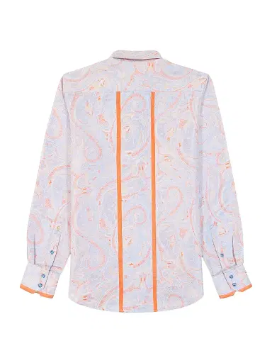 Robert Graham Men's Paisley Woven Button-Front Shirt - Orange | Thumbnail 3 Robert Graham Men's Paisley Woven Button-Front Shirt - Orange | Thumbnail 3