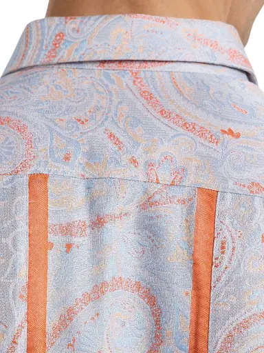 Robert Graham Men's Paisley Woven Button-Front Shirt - Orange | Thumbnail 8 Robert Graham Men's Paisley Woven Button-Front Shirt - Orange | Thumbnail 8