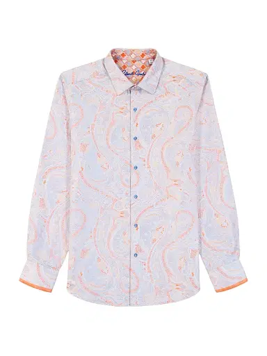 Robert Graham Men's Paisley Woven Button-Front Shirt - Orange | Thumbnail 1 Robert Graham Men's Paisley Woven Button-Front Shirt - Orange | Thumbnail 1