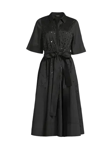 Ungaro Women's Kace Sequin-Embellished Midi-Shirtdress | Thumbnail 1 Ungaro Women's Kace Sequin-Embellished Midi-Shirtdress | Thumbnail 1